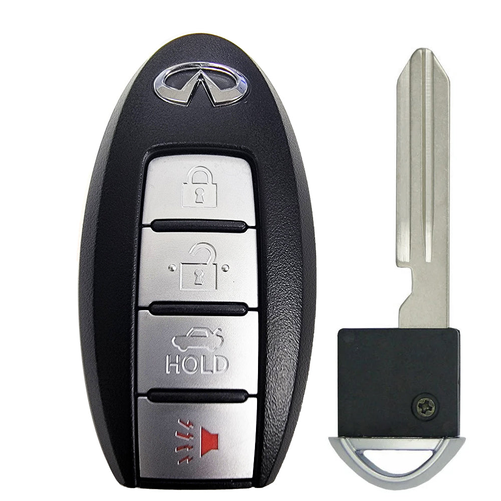 2009 - 2016 Infiniti 4-Button Smart Key Shell w/ Infiniti Logo Fit for KR55WK49622 & KR55WK48903