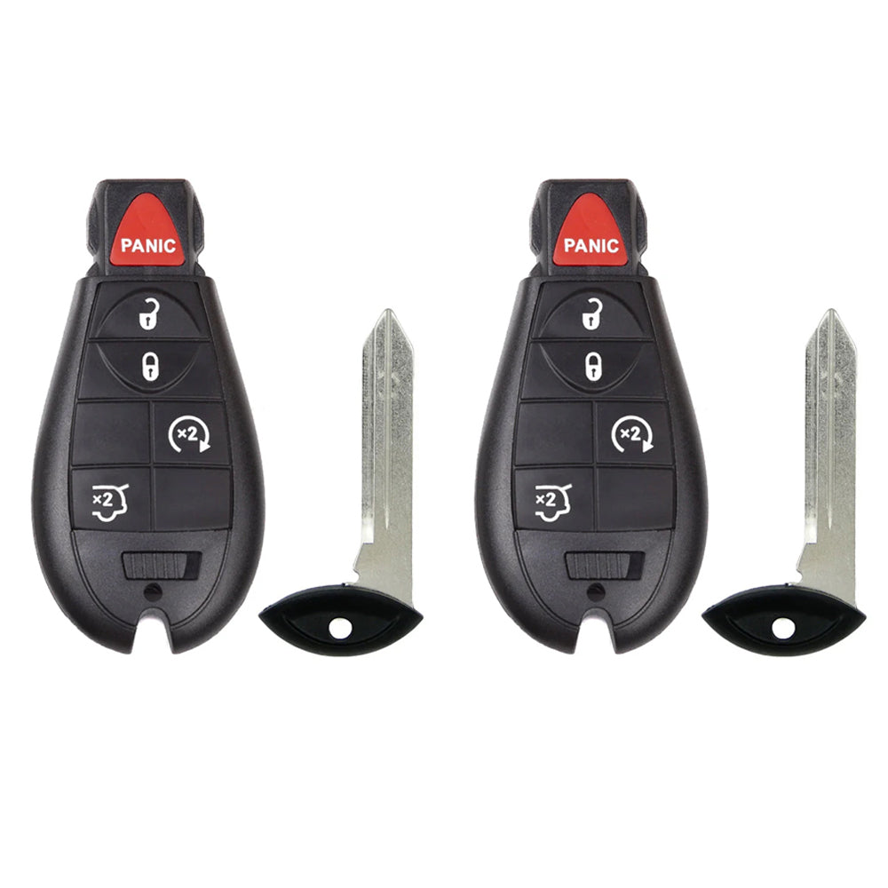 2011 - 2013 Jeep Grand Cherokee Smart Fobik Key 5B W/ Remote Start FCC# IYZ-C01C (2 Pack)