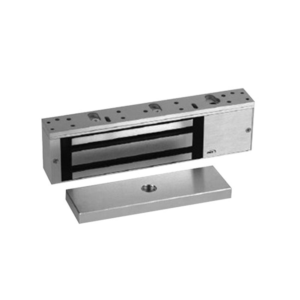 RCI 8310-28 - MultiMag Electromagnetic Lock With Single Door Status Sensor - 12/24VDC - 28 (Brushed Aluminum-689)