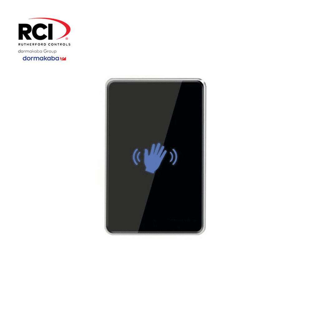 RCI 910TC - Touchless Actuators with Waving Hand Icon - 12/24 VDC - Black Finish