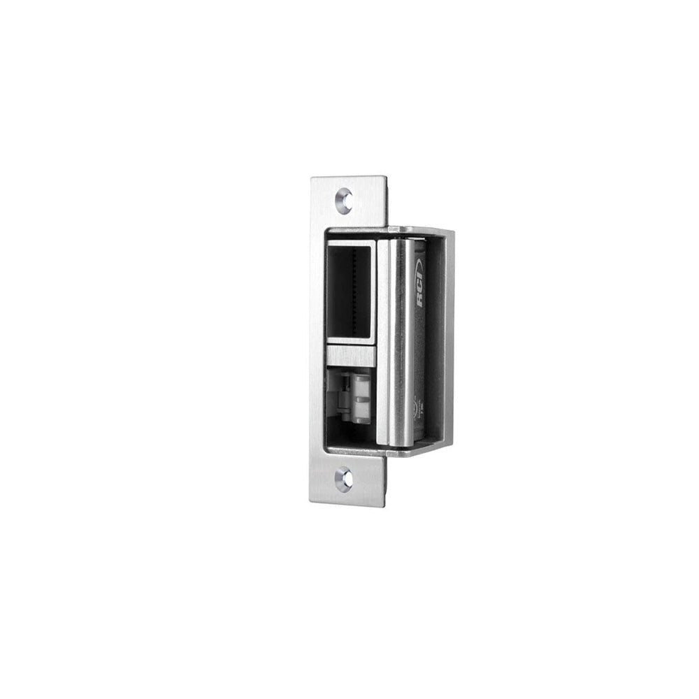 RCI F2164-32D - Fire Rated Electric Strike with 4-7/8 Faceplate for Cylindrical and Mortise Locks with or without Deadbolt - 12/24 VDC - 32D (Satin Stainless Steel-630)