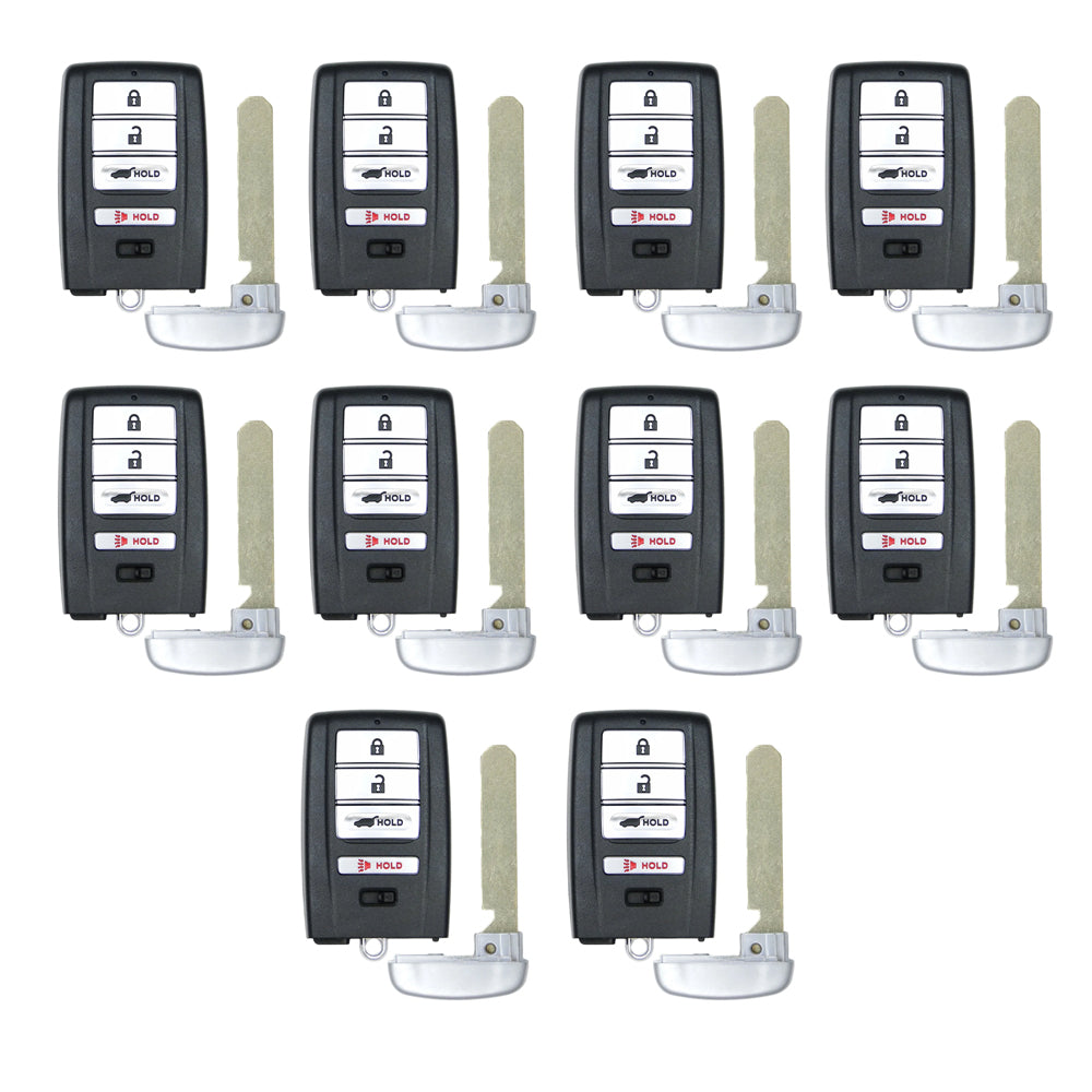 2014 - 2020 Acura MDX RDX Smart Key Shell 4B W/ Hatch Fits for FCC# KR5V1X (10 Pack) - Aftermarket