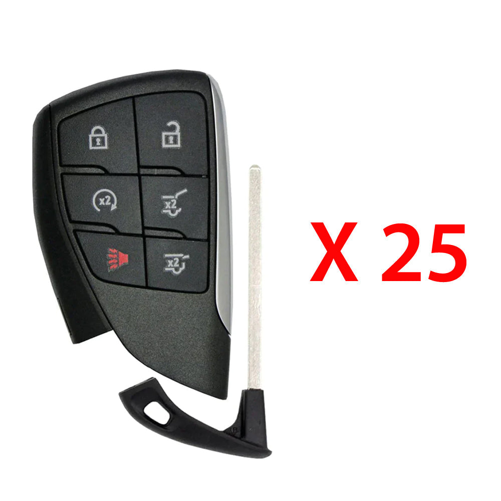 2021 - 2023 Chevrolet GMC Smart Key Shell 6B Compatible with FCC# YG0G21TB2 (25 Pack)