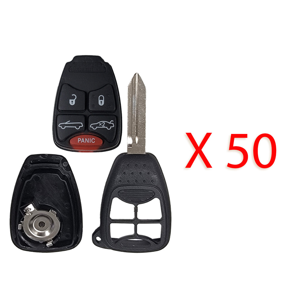 2007 - 2014 Chrysler 200 Sebring Convertible Key Fob Shell Pad 5B (50 Pack)