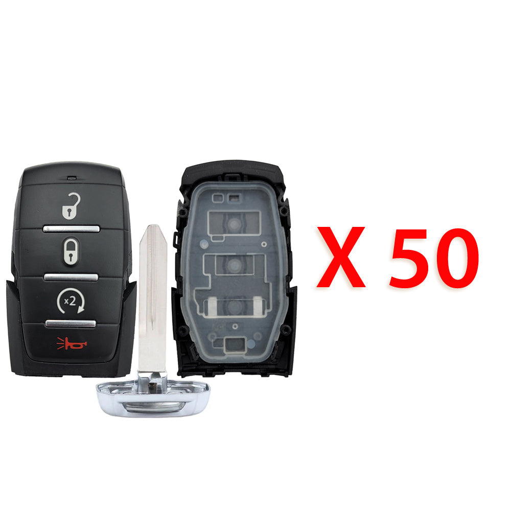 Smart Remote Key Shell Case – Fits 2019-2022 Dodge Ram 1500 – 3 Buttons – Black
