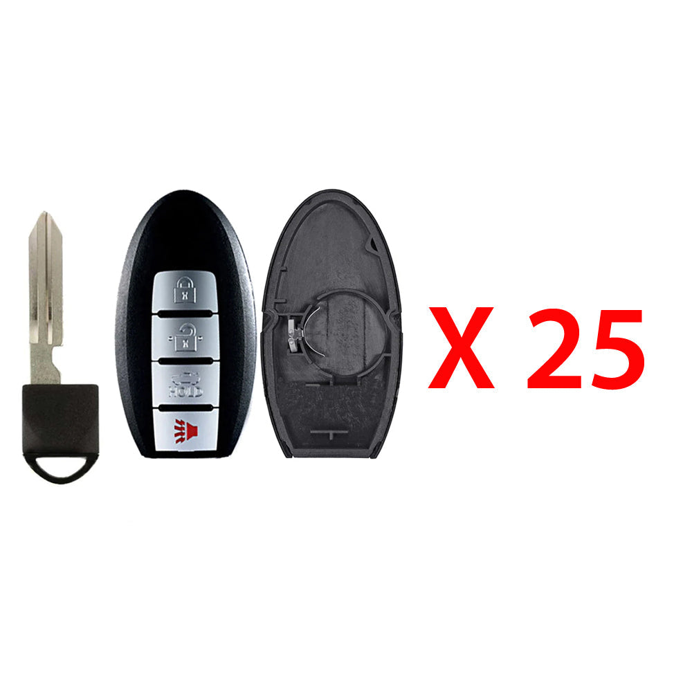 2007 - 2014 Nissan Smart Prox. Key Shell 4B (25 Pack)