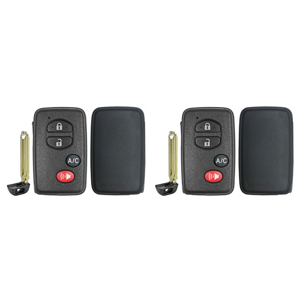 2010 - 2015 Toyota Prius Smart Key Shell 4B for FCC# HYQ14ACX (2 Pack)