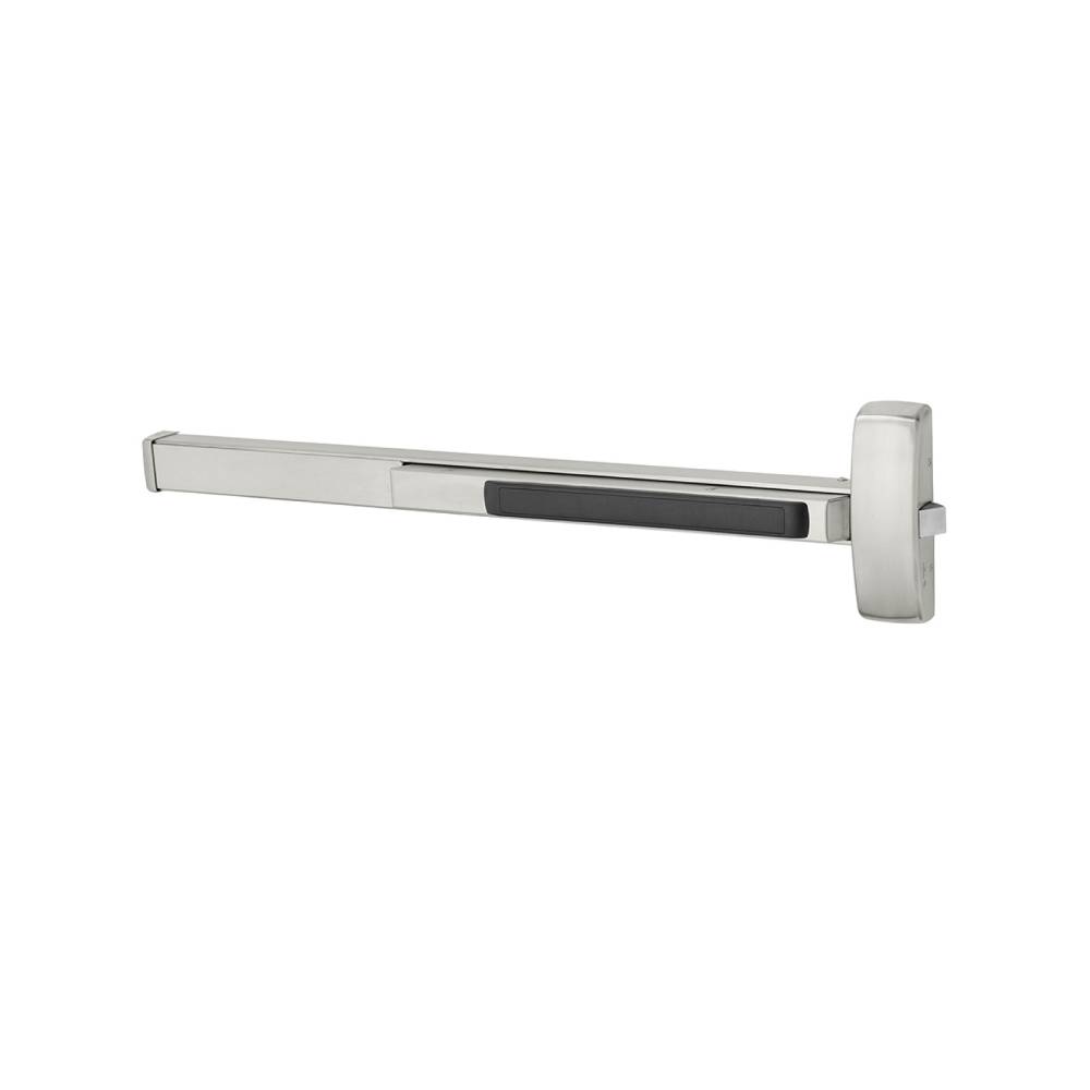 Sargent - 12-8813F - Rim Exit Bar Classroom Function - Wide Stile Pushpad - 36 Fire-Rated Device - L Lever with Escutcheon - LHR - Grade 1 - US32D (Satin Stainless Steel)