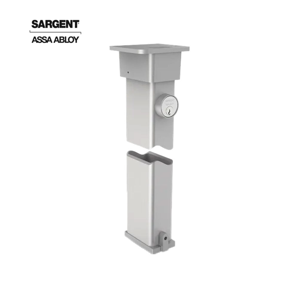 Sargent - 12-L980 - Lockable Fire Rated Mullion - Less Cylinder - Steel - Gray Prime Coat