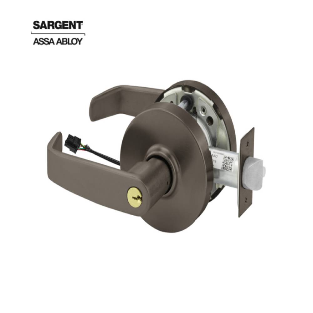 Sargent - 28-10G70 - Electrified Cylindrical Lock Fail Secure with 2-3/4 Inch Backset and 4-7/8 Inch ANSI Strike - LA Keyway - 24V - LL Design - Optional Color