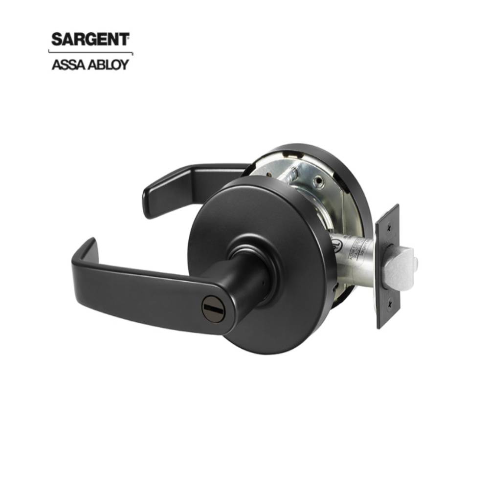 Sargent - 28-10U65 - Privacy Bathroom Cylindrical Lock with 2-3/4 Inch Backset and 4-7/8 Inch ANSI Strike - L Lever - Grade 1 - Optional Color