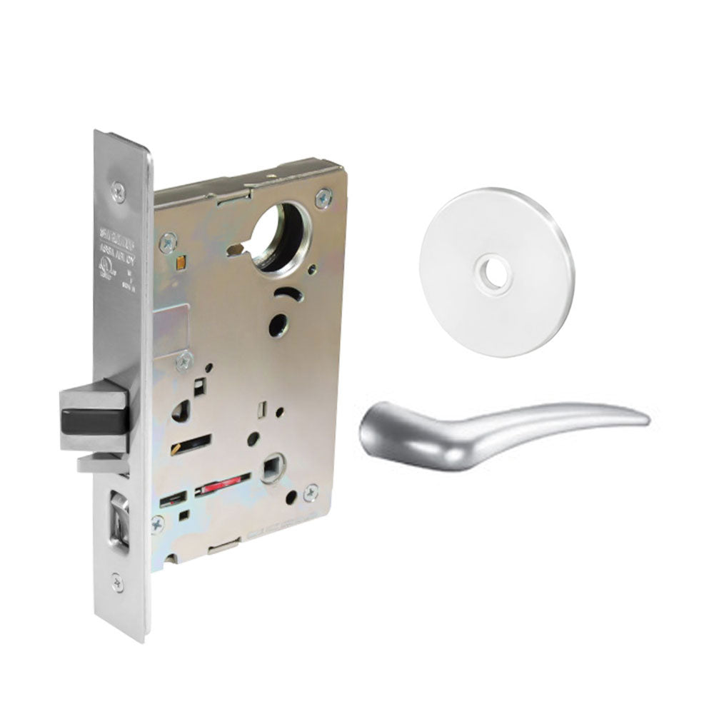 Sargent - 8237 - Classroom Mortise Lock - Heavy Duty Standard Cylinder - LFIC - Keyed Different - Rose Trim Function - Grade 1 - WSP (White Suede Powder Coat)