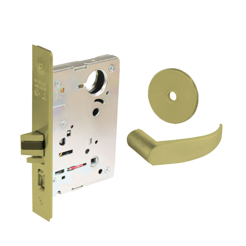 Sargent - 8237 - Classroom Mortise Lock - Heavy Duty Standard Cylinder - LFIC - Keyed Different - Rose Trim Function - Grade 1 - US4 (Satin Brass, Clear Coated)