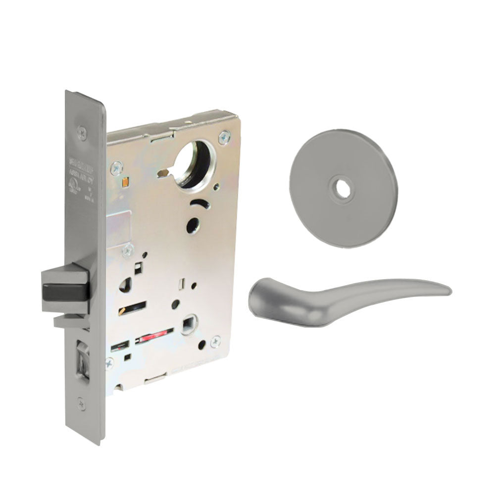 Sargent - 8237 - Classroom Mortise Lock - Heavy Duty Standard Cylinder - LFIC - Rose Trim Function - Grade 1 - US32 (Bright Stainless Steel)