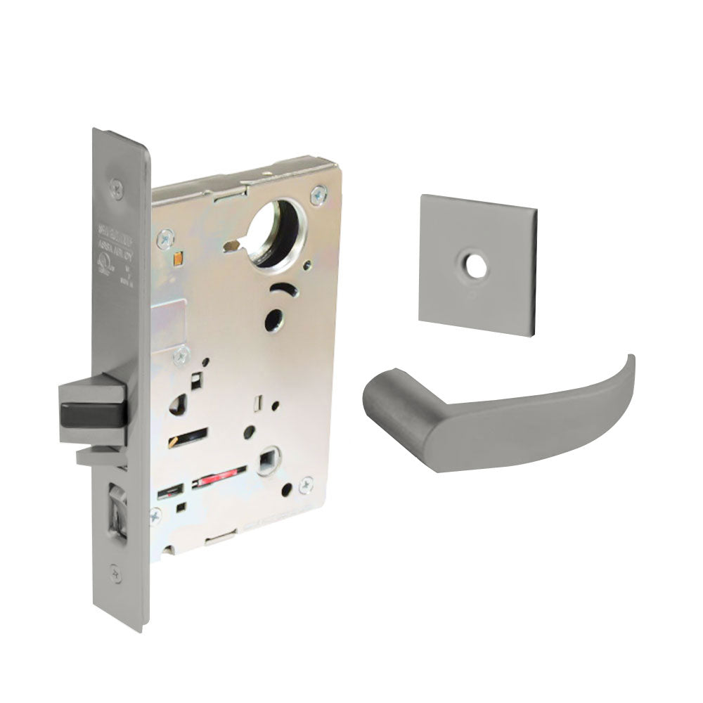 Sargent - 8204 - Storeroom Mortise Lock - Heavy Duty Standard Cylinder - SFIC - Keyed Alike - Rose Trim Function - Grade 1 - US32 (Bright Stainless Steel)