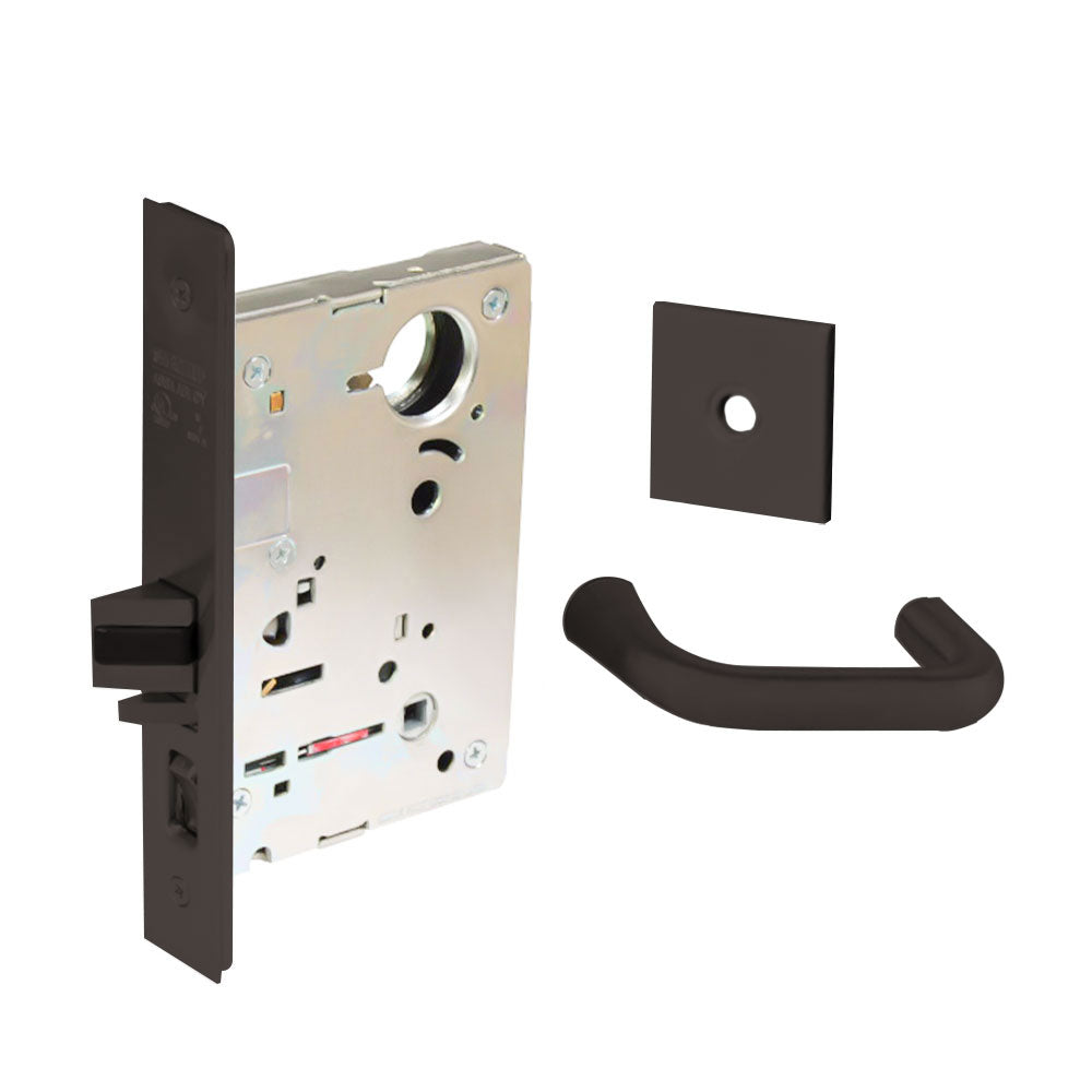 Sargent - 8204 - Storeroom Mortise Lock - Heavy Duty Standard Cylinder - SFIC - Keyed Different - Rose Trim Function - Grade 1 - US10BL (Dark Oxidized Satin Bronze Clear Coated)