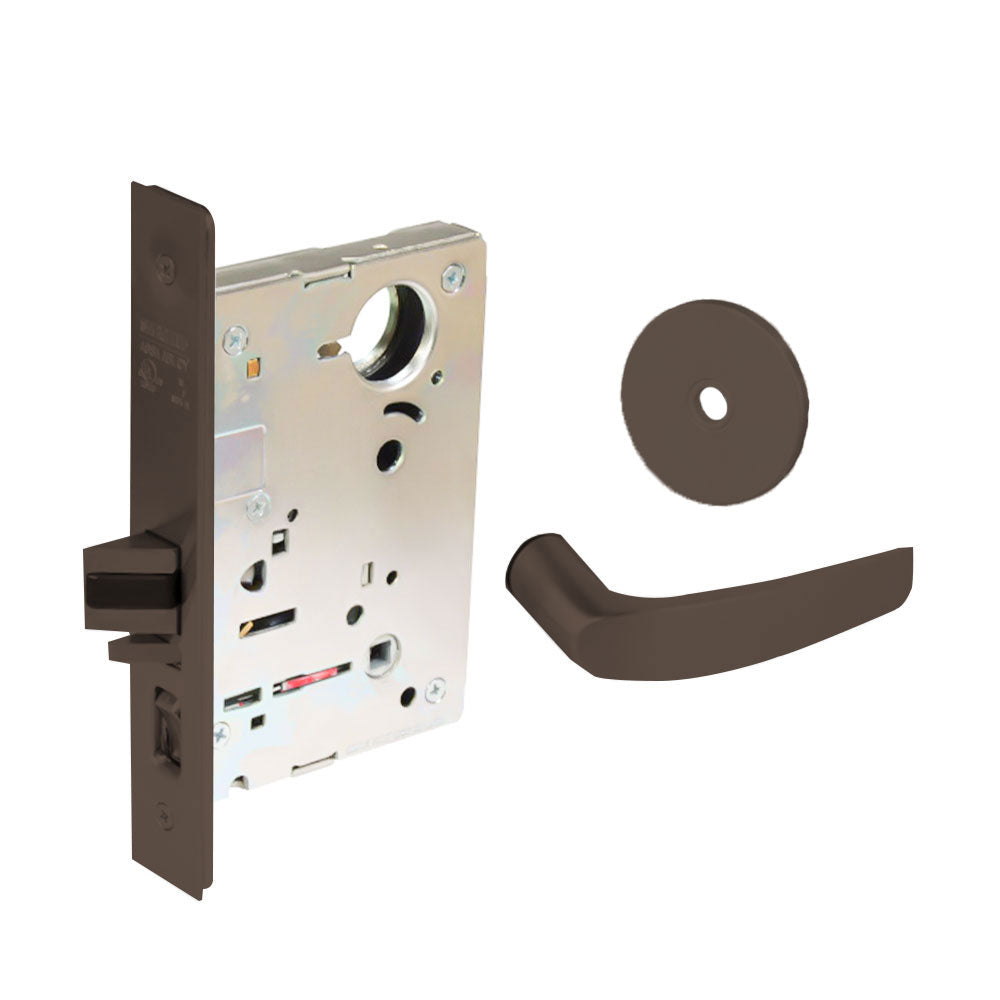 Sargent - 8237 - Classroom Mortise Lock - Heavy Duty Standard Cylinder - SFIC - Keyed Alike - Rose Trim Function - Grade 1 - US10BE (Dark Oxidized Satin Bronze)