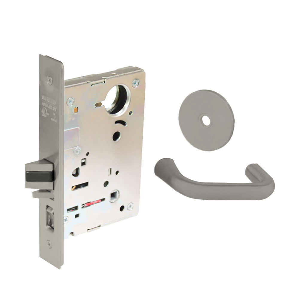 Sargent - 8237 - Classroom Mortise Lock - Heavy Duty Less Cylinder - SFIC - Keyed Different - Rose Trim Function - Grade 1 - US14 (Bright Nickel Plated, Clear Coated)