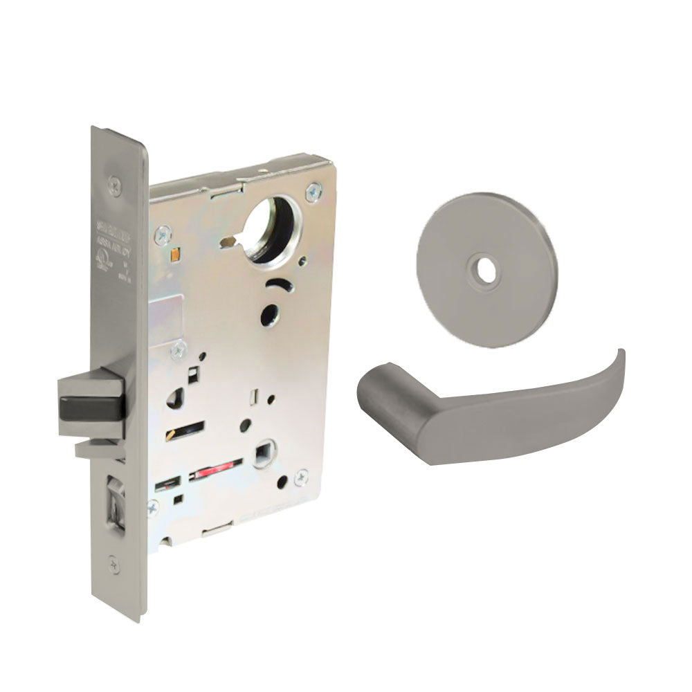 Sargent - 8237 - Classroom Mortise Lock - Heavy Duty Less Cylinder - SFIC - Keyed Different - Rose Trim Function - Grade 1 - US14 (Bright Nickel Plated, Clear Coated)