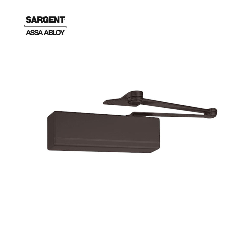 Sargent - 351 - Powerglide Cast Iron Surface Door Closer - Parallel Arm Applications - Plastic Cover - Grade 1 - 10BE (Dark Anodized, Satin Bronze)