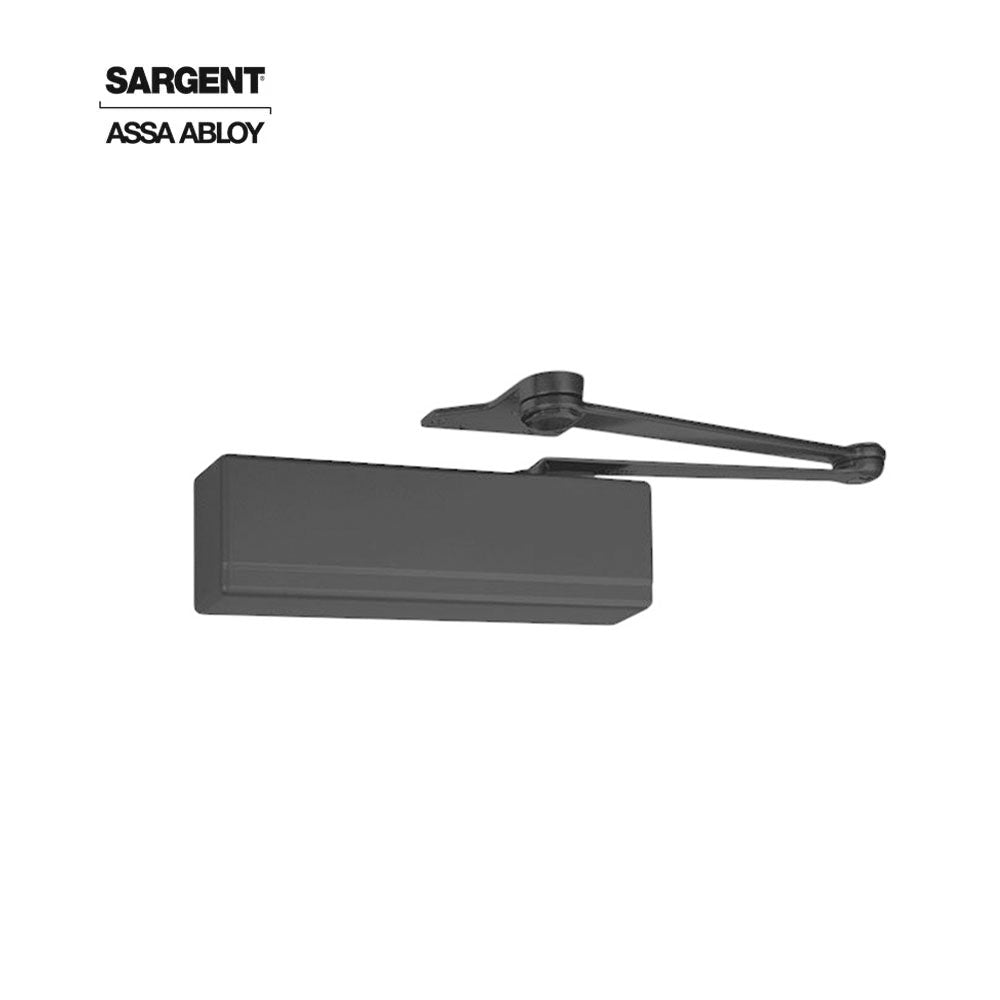 Sargent - 351 - Powerglide Cast Iron Surface Door Closer - Parallel Arm Applications - Plastic Cover - Grade 1 - BSP (Black Suede Powder Coat)