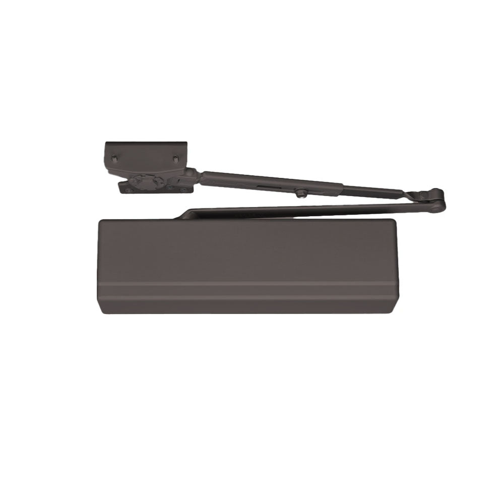 Sargent - 351 - Powerglide Cast Iron Surface Door Closer - Standard and Top Jamb Applications - Plastic Cover - Grade 1 - 10BE (Dark Anodized, Satin Bronze)