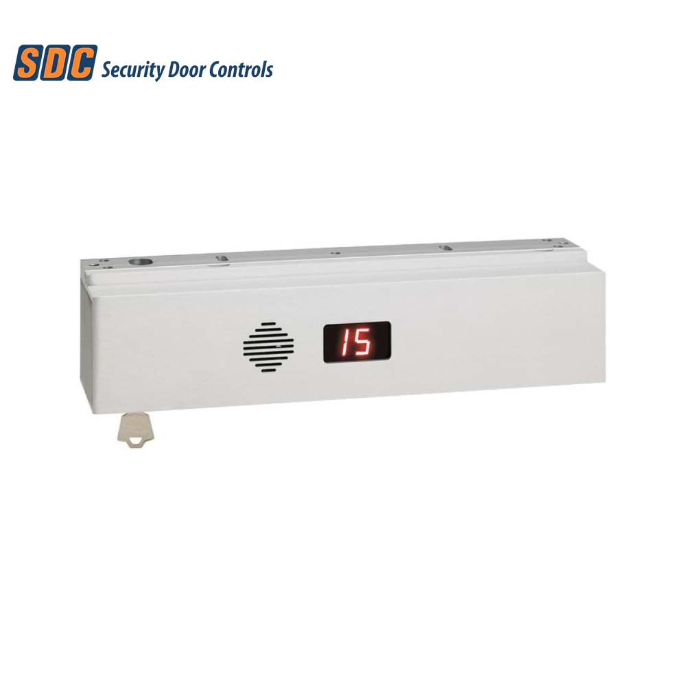 SDC - 1511SNAKVD - Single ExitCheck Delayed Egress EMLock with Built in Key Switch and Door Position Status Monitor - Satin Aluminum Clear Anodized