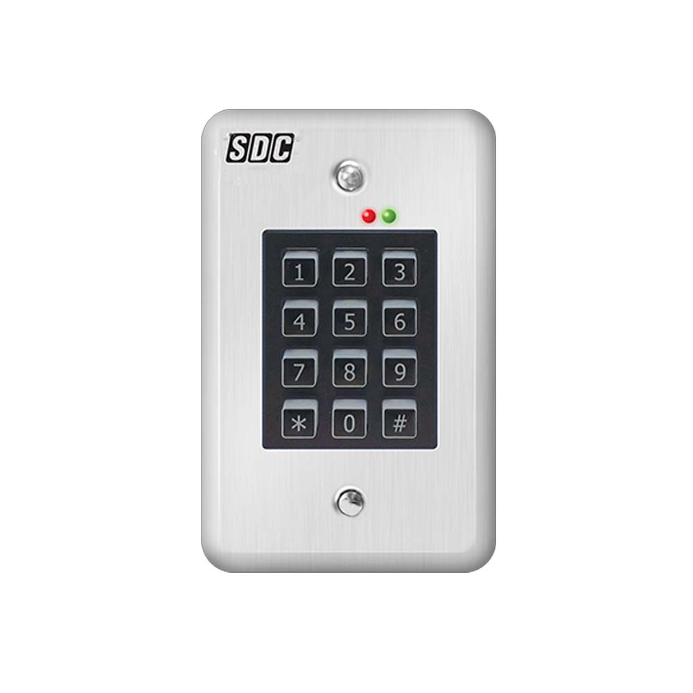 SDC - 918U - INDOOR Entry Check Stand Alone Digital Indoor Keypad - 12/24VAC/DC - Satin Stainless Steel Finish