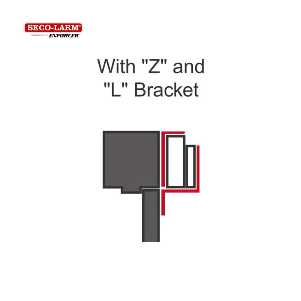 SECO-LARM E-941S-600B/ZQ Z-Bracket for 600-lb Series Electromagnetic Locks - Black