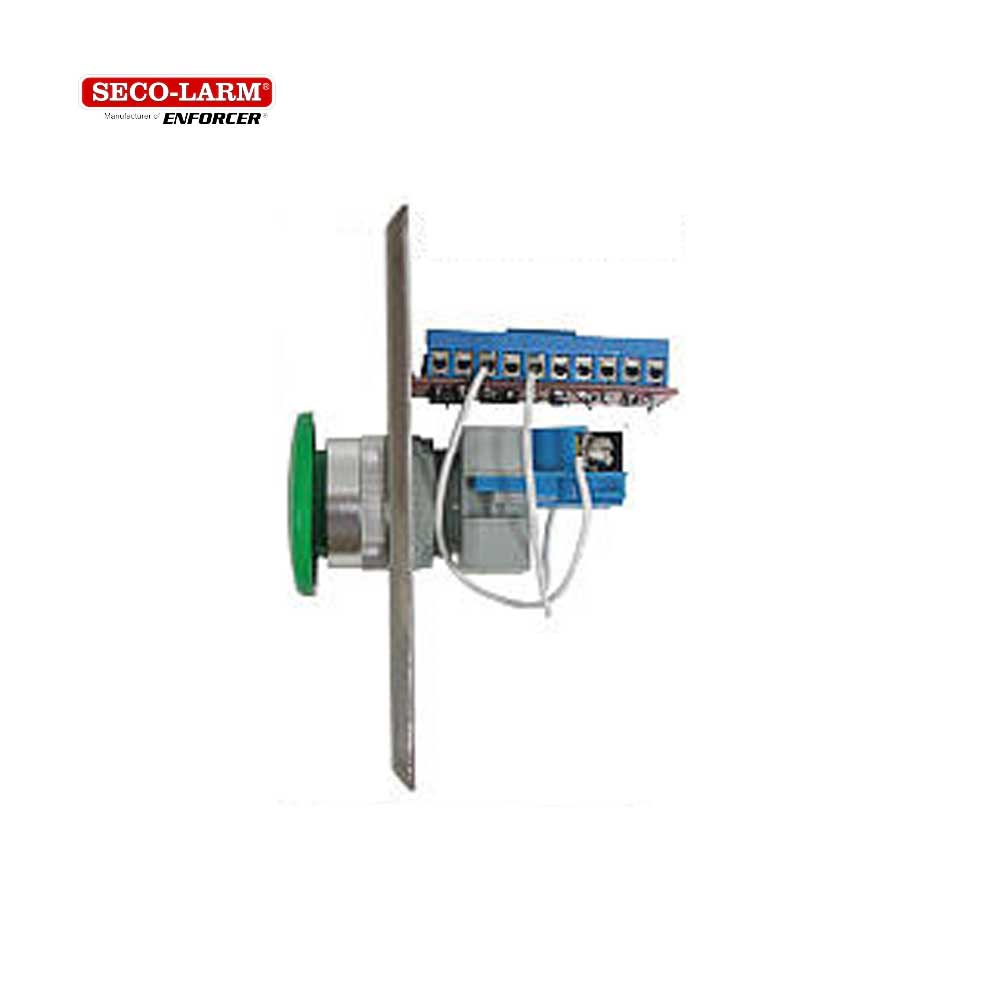 SECO-LARM SD-7201GAPT1Q RTE Single-Gang Plate w Green Mushroom Cap Push Button, "Exit" & "Salida", SPDT, Timer