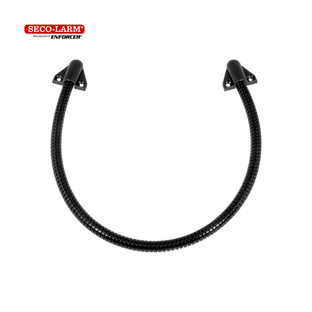 SECO-LARM SD-969-A18-K Armored Door Cord - Plastic End Caps, Black, 16" (41cm)