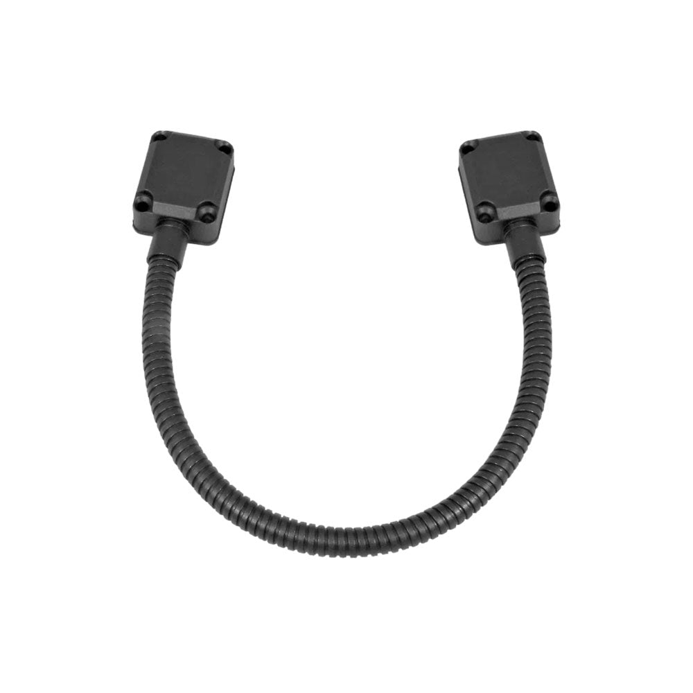 SECO-LARM SD-969-S18-K Armored Door Cord - Die-Cast Aluminum End Caps, Black, 16" (40cm)