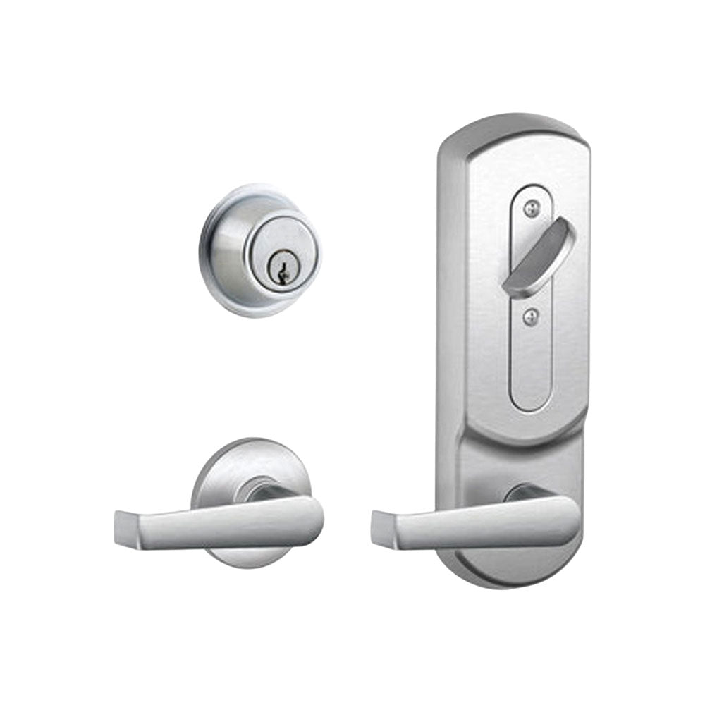 Schlage - CS210-B60PD - Entrance Single Locking Interconnected Lock Conventional 6-pin Cylinder with 1 3/4" Door Thickness - Grade 2 - US26D - Satin Chromium Plated (626)