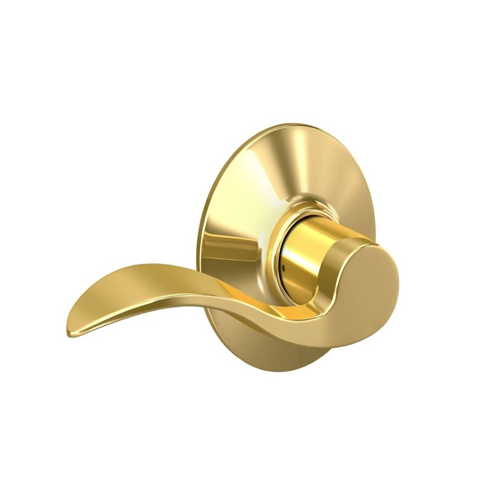 Schlage - F10 - Passage Latch - Accent Lever - Grade 2 - 605 (Bright Brass Finish)