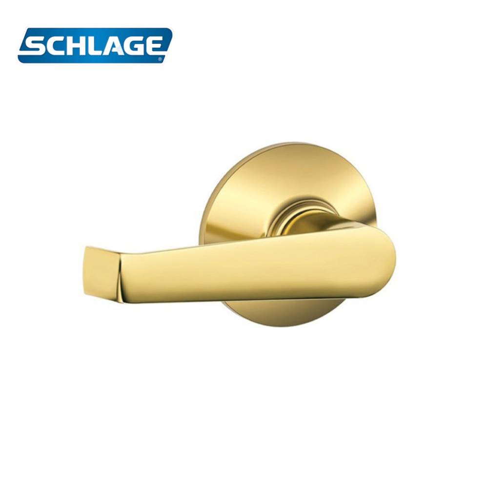 Schlage - F40 - Privacy Lock - Elan Lever - Grade 2 - 605 (Bright Brass Finish)