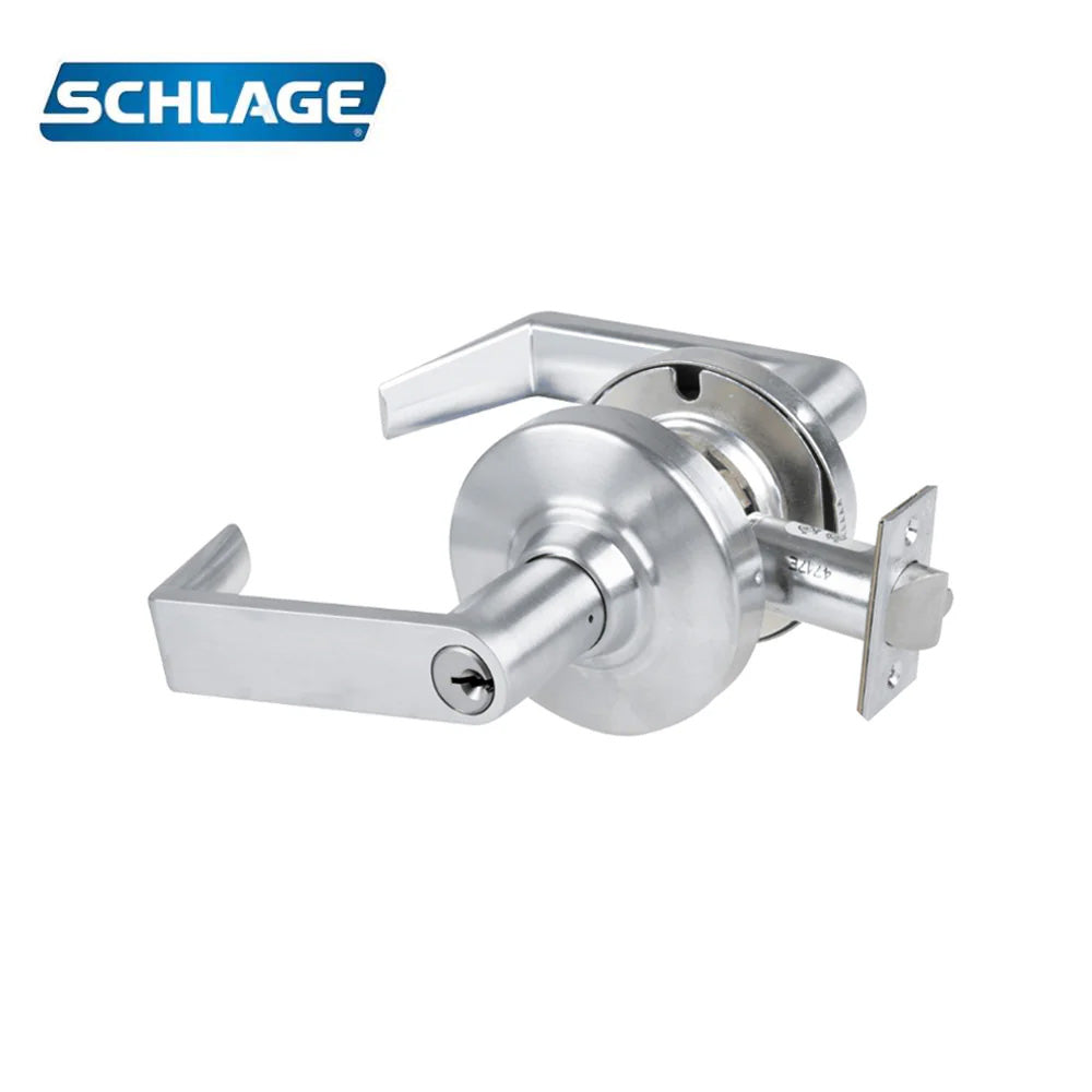 Schlage - ND80PD - Storeroom Lock with Rhodes Lever and Standard Cylinder C Keyway - Satin Chrome