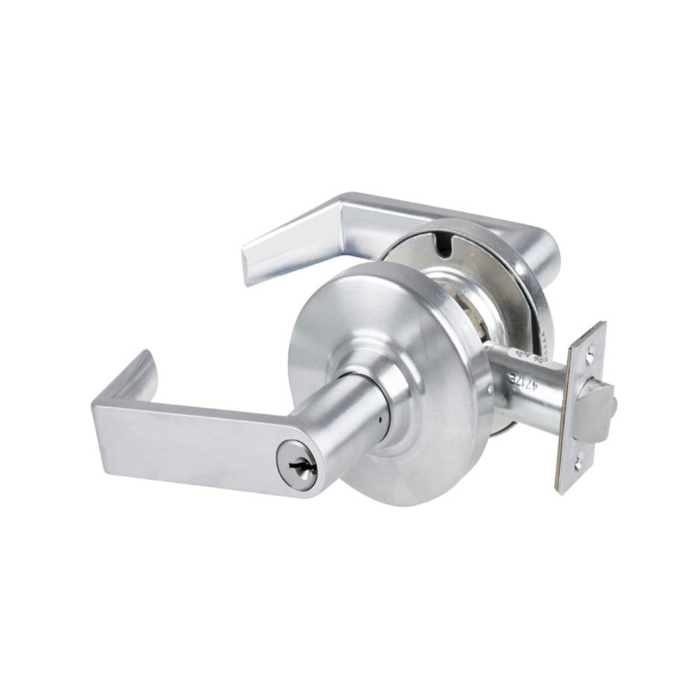 Schlage - ND96PD - Storeroom Lock with 4-7/8 ANSI Strike and C Keyway - Rhodes Lever - Standard Cylinder - Grade 1 - 626 (Satin Chrome Finish)