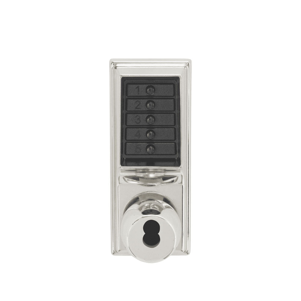 Simplex - 1021 - Mechanical Pushbutton Cylindrical Knob Lock with Combination Entry Function and Key Override - 2-3/4" Backset