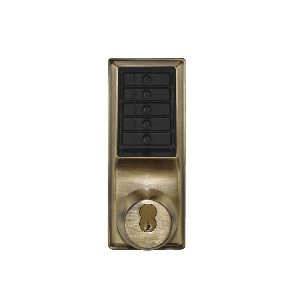 Simplex - L1021 - Mechanical Pushbutton Cylindrical Lever Lock with Combination Entry Function and Key Override - 2-3/4" Backset