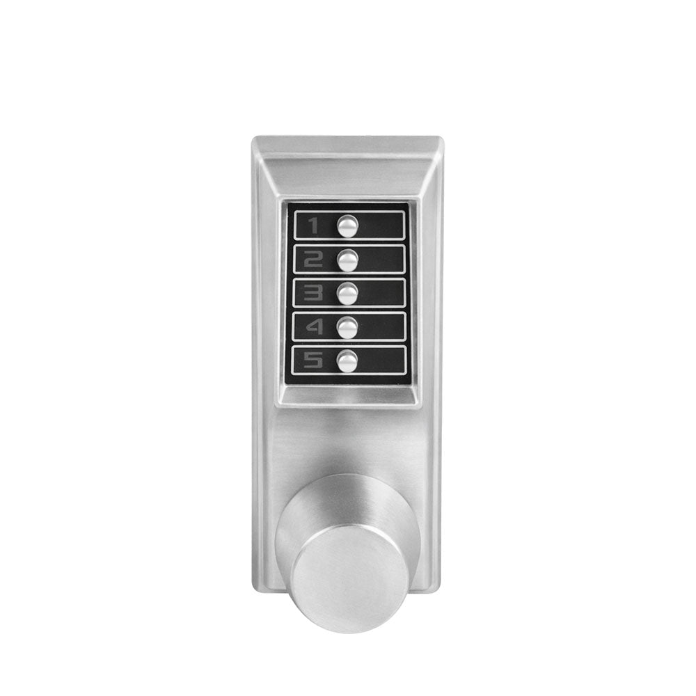 Simplex - 1041 - Mechanical Pushbutton Cylindrical Knob Lock with Combination Entry and Passage Function - Key Override - 2-3/4" Backset