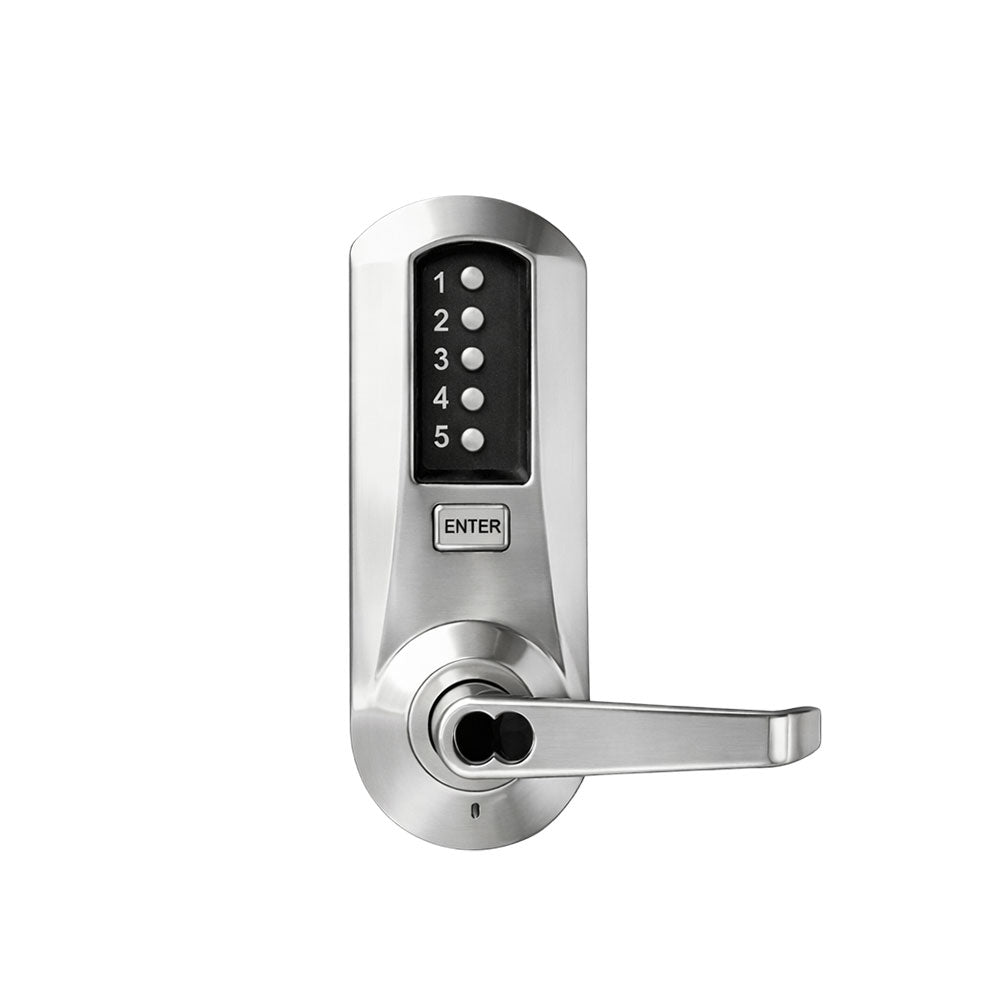Simplex - L1022 - Mechanical Pushbutton Cylindrical Lever Lock with Combination Entry Function and Key Override - 2-3/8" Backset