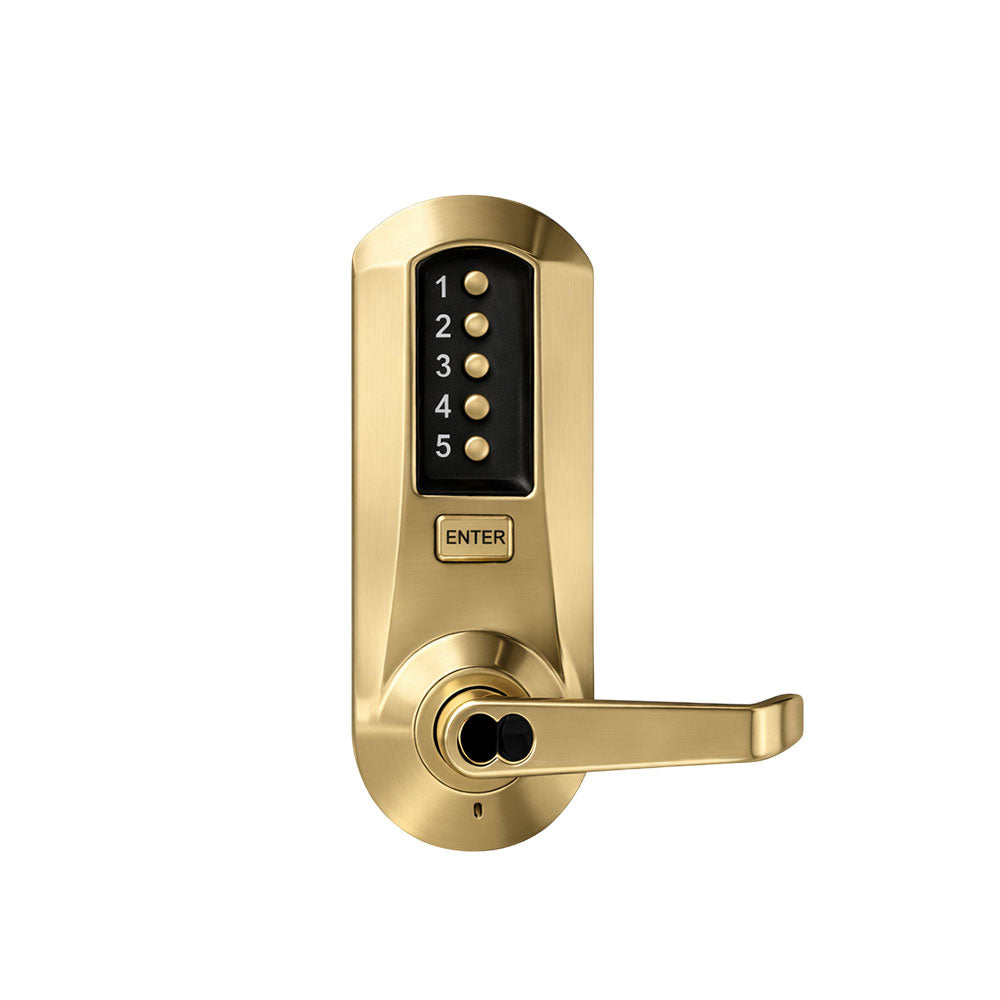 Simplex - 5031 - Cylindrical Combination Lever Lock with Interior Combination Change - Floating Faceplate - Winston Lever - 2-3/4" Backset