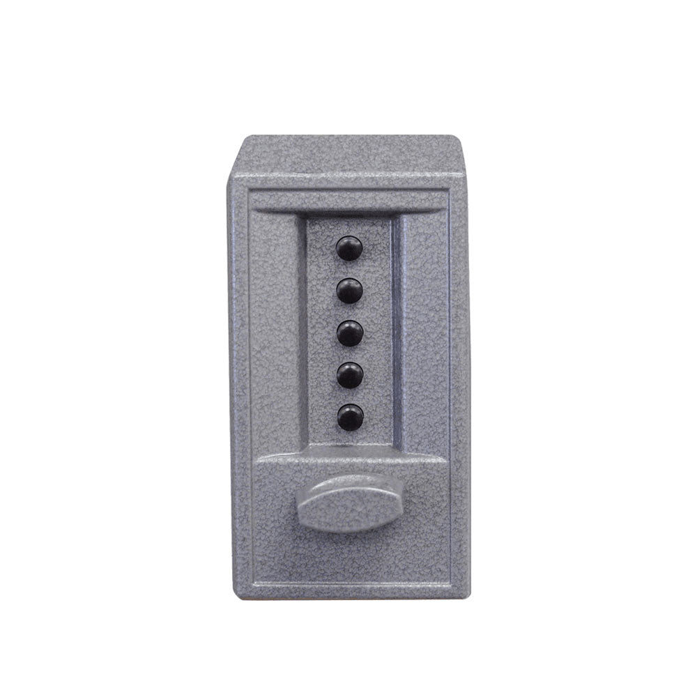 Simplex - 6204 - Cylindrical Combination Lock with Exterior Thumbturn and Interior Knob - 2-3/4" Backset - Gray