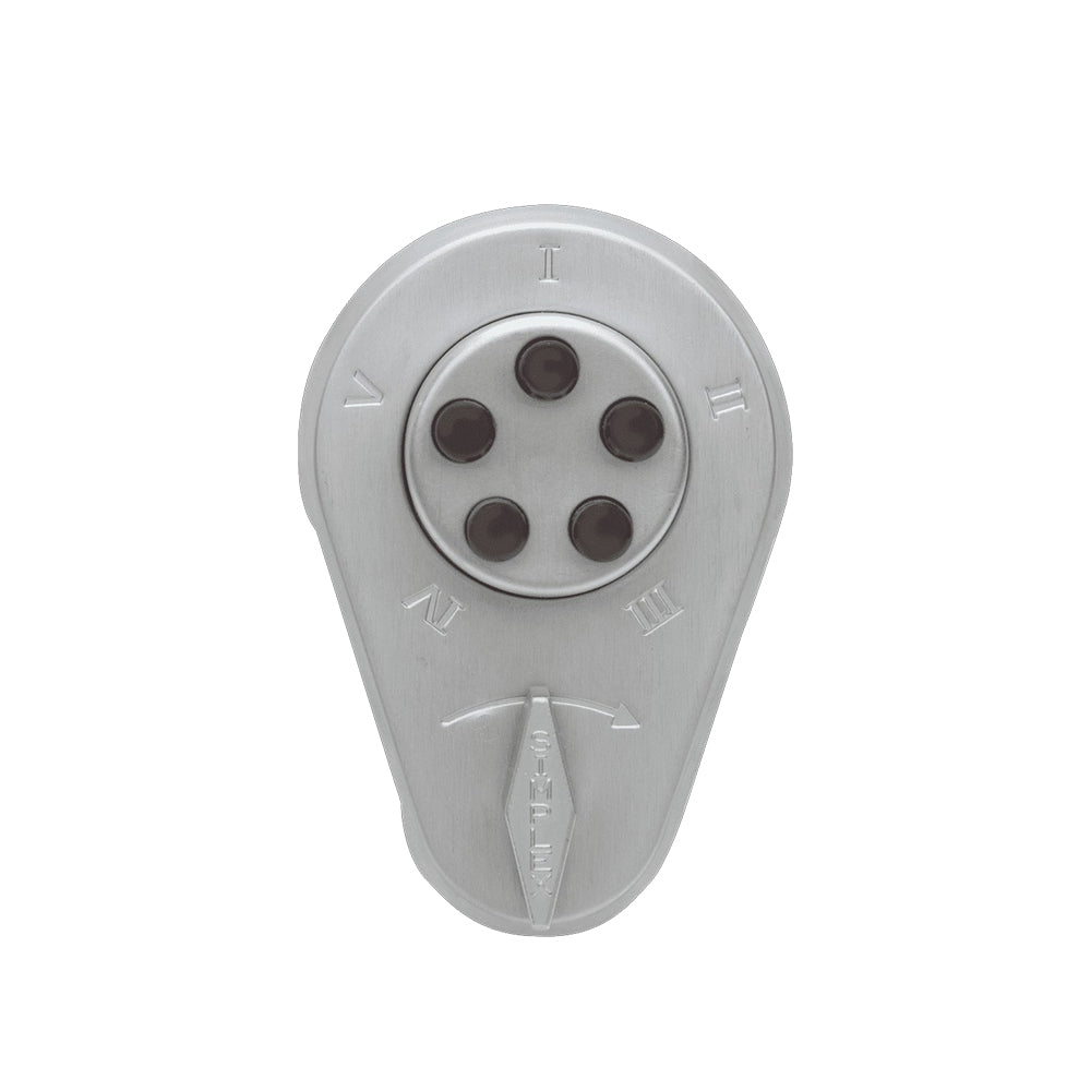 Simplex 9060000-26D-41 KA SL614 Mechanical Pushbutton Auxiliary Lock With Thumbturn and Key Override