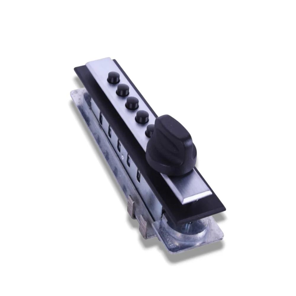 Simplex - 9621C20 - Mechanical Pushbutton Deadbolt Cabinet Lock,Wood Door,Cross Throw Bolt,Clutch Ball Bearing Knob With Trim Plate