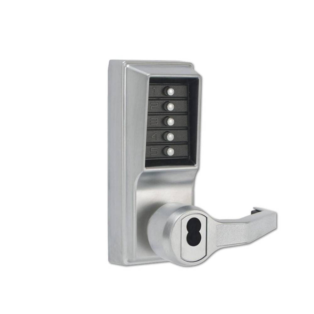 Simplex - LL1021 - Mechanical Pushbutton Cylindrical Lever Lock with Key Override - 2-3/4 Inch Backset - Optional Handed - Optional Keyway - Optional Color