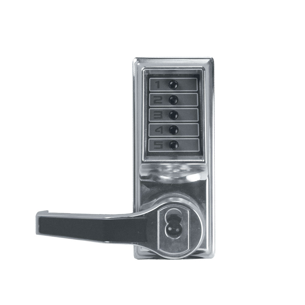 Simplex - L1022 - Mechanical Pushbutton Cylindrical Lever Lock with Combination Entry Function and Key Override - 2-3/8" Backset