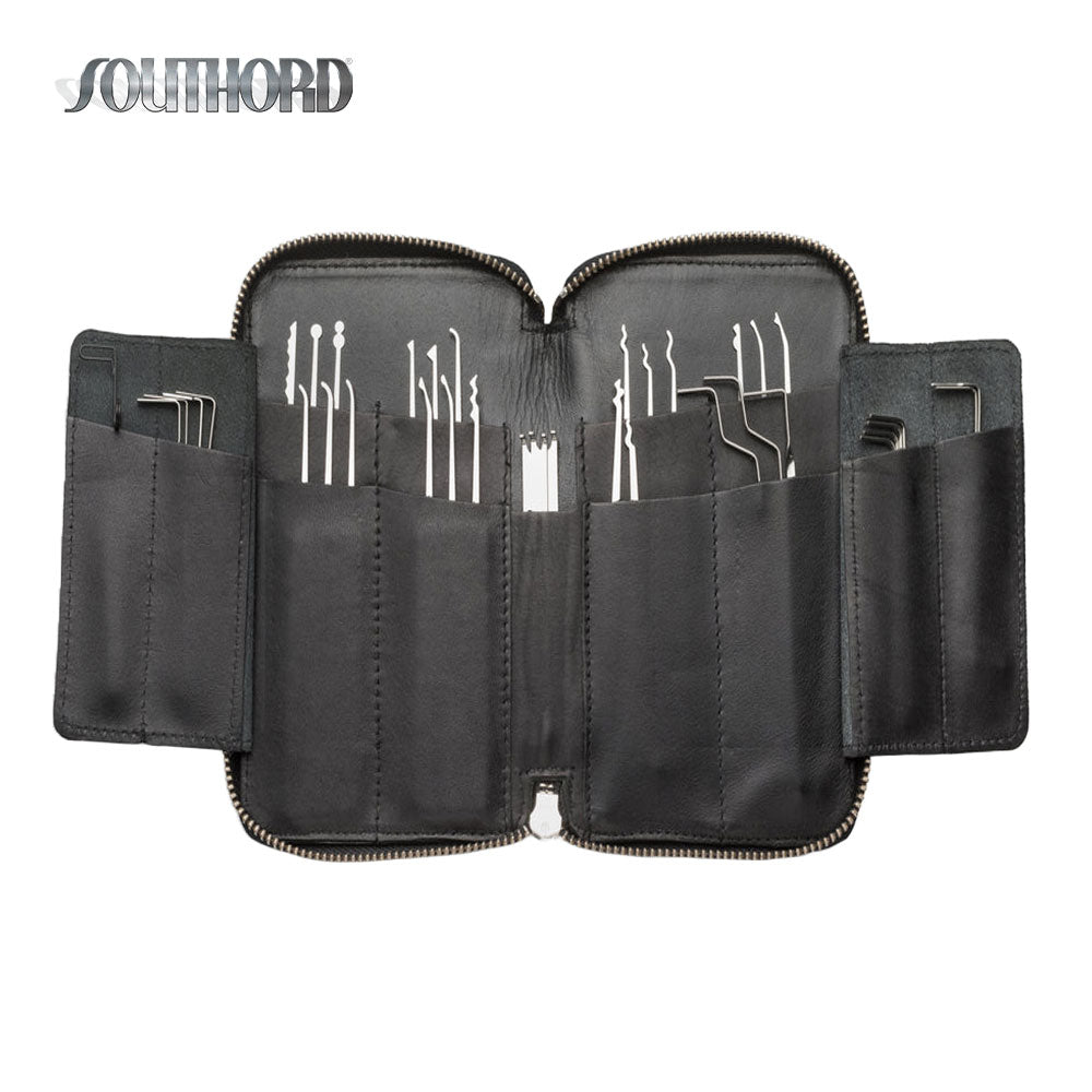 SouthOrd - M4000B - MAX High Yield Lock Pick Set with Rivetless Stainless Handles - .020 Inch - 37 Pieces