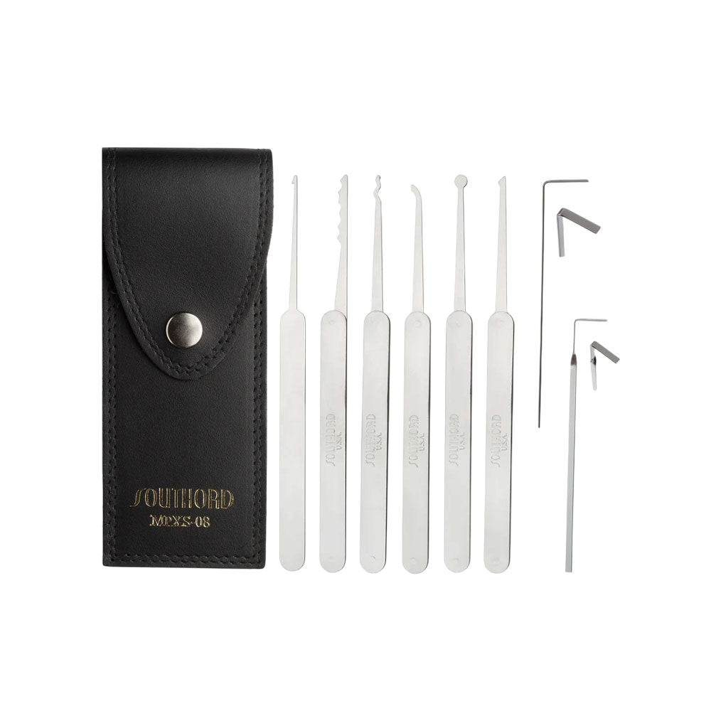 SouthOrd - MPXS-08 - Deluxe Lock Pick Set with Metal Handles - 8 Pieces