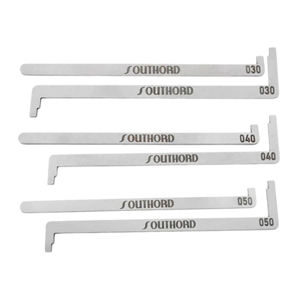 SouthOrd - TOK-FRP - Top of the Keyway Tension Tool Set for Flush and Recessed Plugs - 6 Pieces